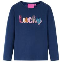 VidaXL Kindershirt met lange mouwen 104 marineblauw