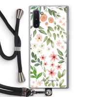 Botanical sweet flower heaven: Samsung Galaxy Note 10 Transparant Hoesje met koord