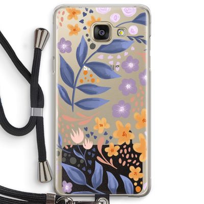 Flowers with blue leaves: Samsung Galaxy A5 (2016) Transparant Hoesje met koord