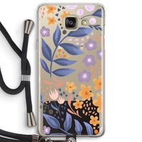 Flowers with blue leaves: Samsung Galaxy A5 (2016) Transparant Hoesje met koord