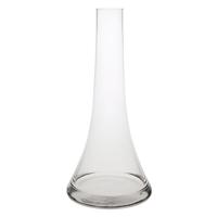 Bellatio Design Losse bloemen Vaas - smal - glas - transparant - 26 cm   -