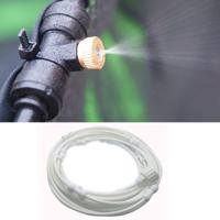 Outdoor gazon tuin PE mist gieter lijn Misting koeling systeem met 6 x mist nozzles lengte: 6m (wit)