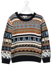 Lanvin Enfant pull en maille Fair Isle - Bleu