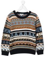 Lanvin Enfant pull en maille Fair Isle - Bleu - thumbnail