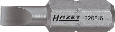HAZET Bit 2208-8 · 1/4 inch (6,3 mm) zeskant massief · Sleufprofiel · SW 0,8 x 5,5 mm