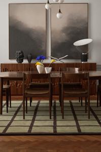 Layered - Vloerkleed Avenue Checked Olive Wool Rug -