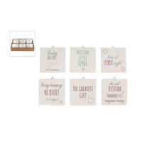 Z1 Tegeltje baby met tekst 10x10x0,7cm