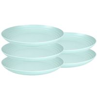 Set van 10x stuks rond kunststof borden groen 25 cm