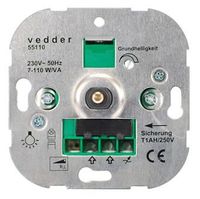 Dimmer 75 - 800W voor gloeilampen en HV halogeenlampen Presto-Vedder 50800