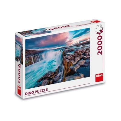 DinoToys Dino leg puzzel van een ijslandse waterval - 2000 stukjes