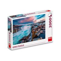 DinoToys Dino leg puzzel van een ijslandse waterval - 2000 stukjes