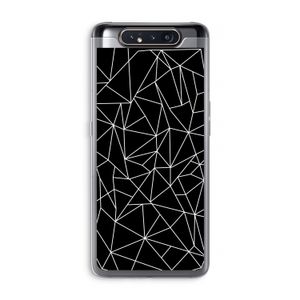 Geometrische lijnen wit: Samsung Galaxy A80 Transparant Hoesje
