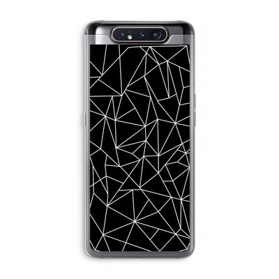 Geometrische lijnen wit: Samsung Galaxy A80 Transparant Hoesje