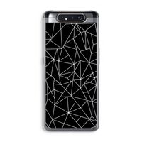 Geometrische lijnen wit: Samsung Galaxy A80 Transparant Hoesje