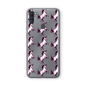 Musketon Unicorn: Samsung Galaxy A11 Transparant Hoesje