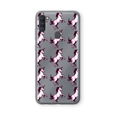 Musketon Unicorn: Samsung Galaxy A11 Transparant Hoesje