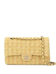 CHANEL Pre-Owned sac porté épaule en tweed - Jaune