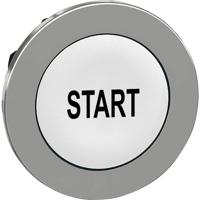 Schneider Electric ZB4FA133 ZB4FA133 Plat, Terugstelbaar (Ø) 30.5 mm START Chroom, Wit 1 stuk(s)