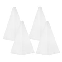 Piepschuim vorm/figuur - 4x - piramide - wit - H20 cm - hobby/knutsel materialen