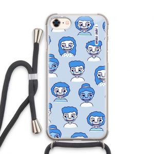 Gezichtjes: iPhone 7 Transparant Hoesje met koord
