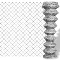 VidaXL Gaashek 15x0,8 m gegalvaniseerd staal zilverkleurig