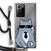 Cool cat: Samsung Galaxy Note 20 Ultra / Note 20 Ultra 5G Transparant Hoesje met koord