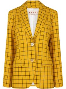 Marni Blazer met pied-de-poule print - Geel