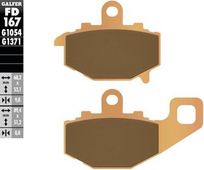 GALFER remblokken "fd167" brake pad fd167 g1371 sintered metal