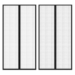 VidaXL Insectendeurgordijnen 2 st magnetisch 210x100 cm zwart