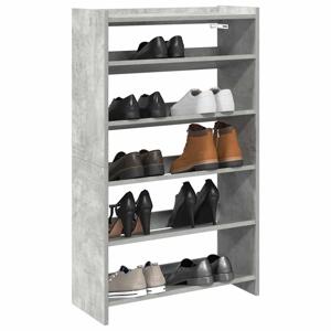 VidaXL Schoenenrek 60x25x100 cm bewerkt hout betongrijs