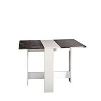 Symbiosis inklapbare tafel Laugen - wit/betongrijs - 73,4x28x76 cm - Leen Bakker - thumbnail