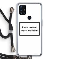 Alone: OnePlus Nord N10 5G Transparant Hoesje met koord
