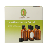 Lege flessen set 6x50ml schenkdop bruin glas 1 Set