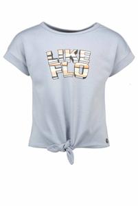 Like Flo Meisjes sweat top met knoop - Sky