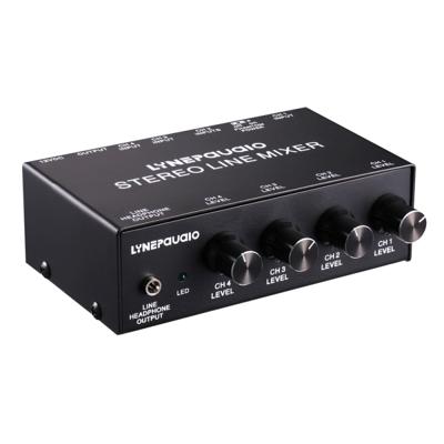 LINEPAUDIO B895 Stereo microfoon voeding door vijf-kanaals Mixer met oortelefoon Monitoring(Black)