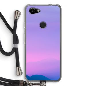 Sunset pastel: Pixel 3a Transparant Hoesje met koord