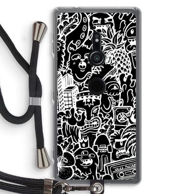 Vexx Black Mixtape: Sony Xperia XZ2 Transparant Hoesje met koord