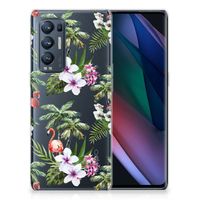 OPPO Find X3 Neo TPU Hoesje Flamingo Palms