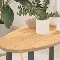 Tafelblad 80x40x2 cm ovaal massief eikenhout