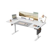 Elektrisch in Hoogte Verstelbaar Bureau - Stijlvol, Stil & Ergonomisch, Wolkenwit + duifgrijs / 180 x 80 x (72-120) cm