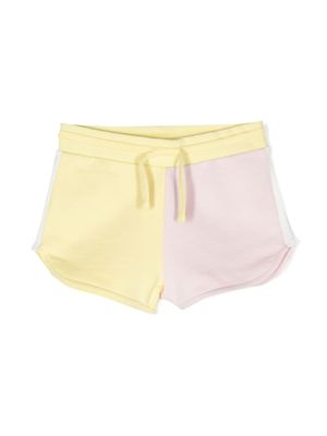 Stella McCartney Kids short à design bicolore - Rose