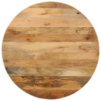 Tafelblad rond 80x2,5 cm massief ruw mangohout Tafelblad rond 80x2,5 cm massief ruw mangohout