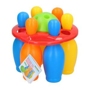 Eddy Toys Bowling kegels set - met 1 bal - 6 kegels - 20 cm - kunststof - speelgoed