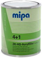 Mipa vulmiddel voor grondverf "4+1 acrylfiller hs " 4+1 acrylic filter hs 1l light gray