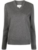 Maison Margiela pull en cachemire à col v - Gris