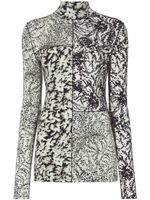 Proenza Schouler White Label haut froncé à fleurs - Tons neutres