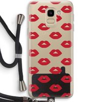Lips: Samsung Galaxy J6 (2018) Transparant Hoesje met koord