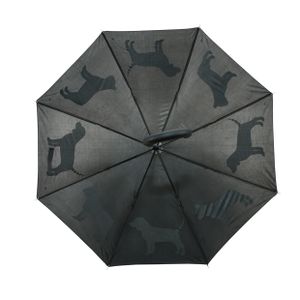 Esschert Design paraplu Hond 105 x 85 cm polyester zwart/wit