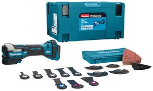 Makita DTM52ZJX2 18 V Multitool Zonder accu`s en lader, met accessoire set in M-box | Zonder Accu&apos;s & Lader - DTM52ZJX2