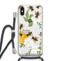 No flowers without bees: iPhone X Transparant Hoesje met koord No flowers without bees: iPhone X Transparant Hoesje met koord